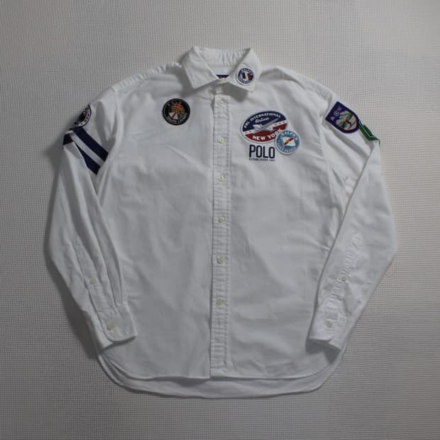 Polo 폴로 랄프로렌 한정판 인터내셔널 에어라인 패치 옥스포드 셔츠