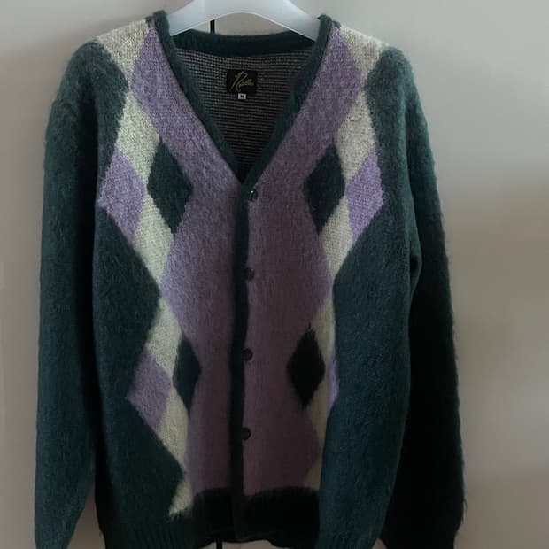 Needles 모헤어 다이아몬드 가디건 M