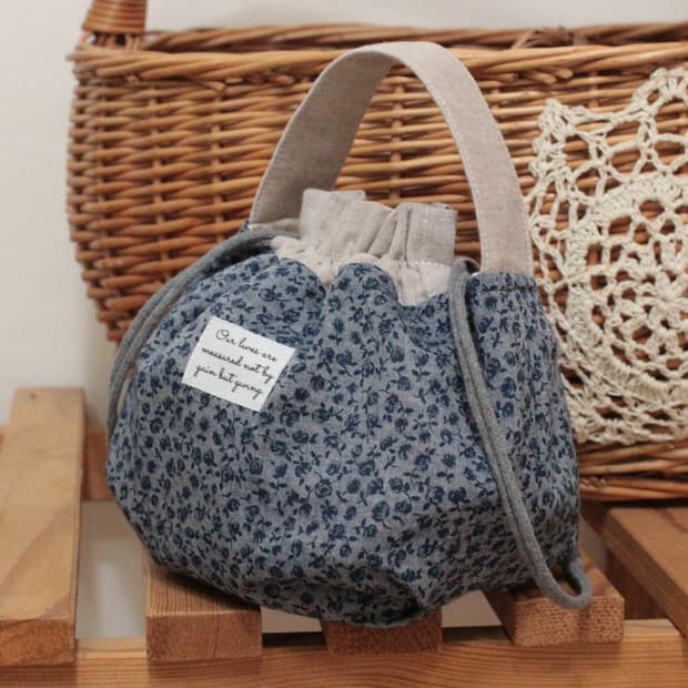 핸드메이드 손잡이 스트링 파우치