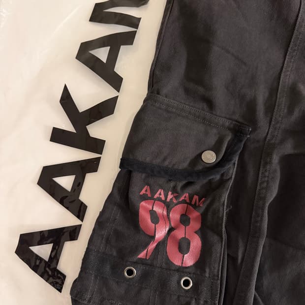 아캄 98 핀턱 콘트라스트 카고 팬츠