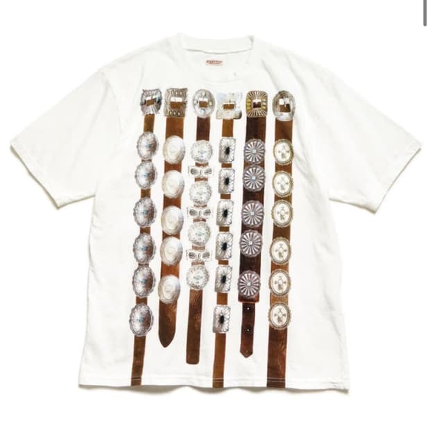 품절제품/미개봉새상품] kapital 캐피탈 콘초 천축 벨트 반팔 티셔츠