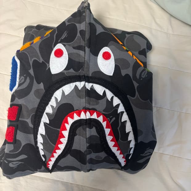 베이프 후드집업 흑계 XL