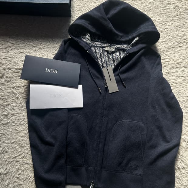 [M, 새상품급] 디올 오블리크 캐시미어 후드집업