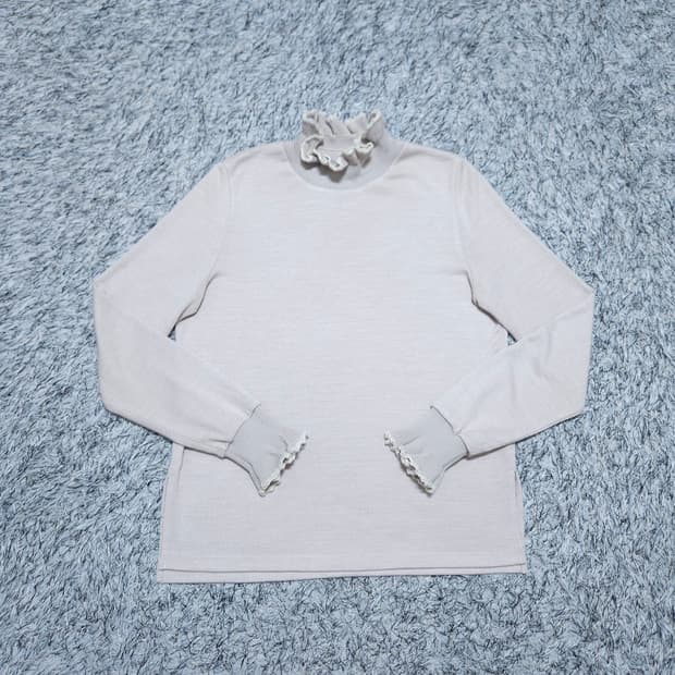 SJSJ) 85(free) 소매 넥 셔링니트(레이온,폴리) / 왕눈이샵