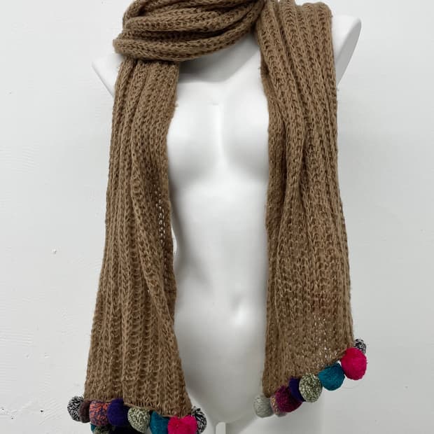 모리 방울 짜임 머플러 