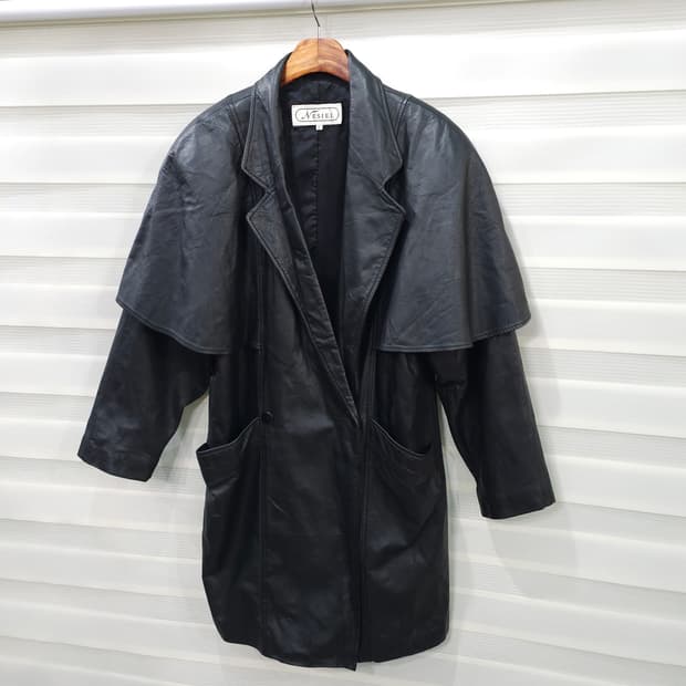 JAPAN 80-90s 빈티지 가죽코트- 우먼프리