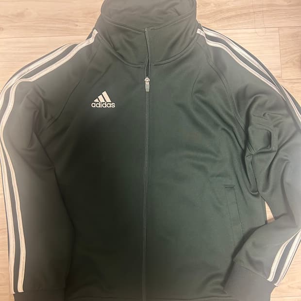 희귀 아디다스 져지 삼선 트레이닝자켓 다크그린 딥그린