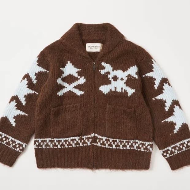 플리즈프로젝트 해골 별 니트 집업