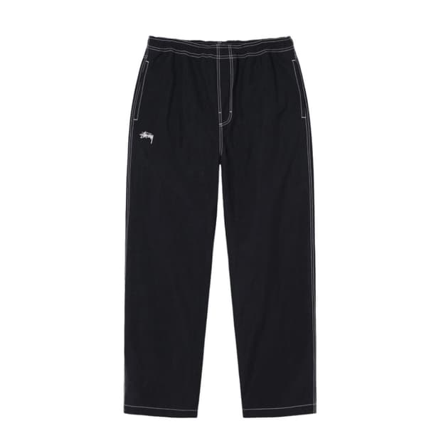 스투시 나일론 풀섬 비치 팬츠 블랙 