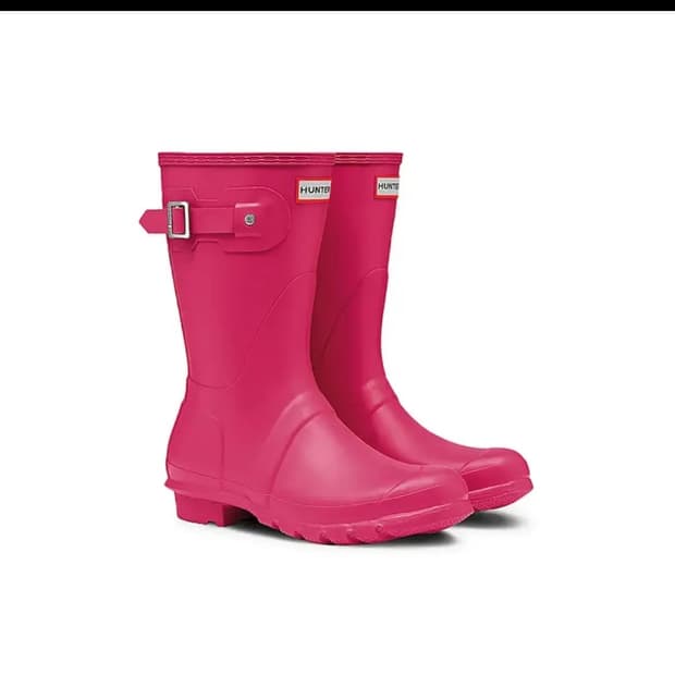 헌터 핑크 부츠 미디부츠 미들부츠 레인부츠 오리지날 숏