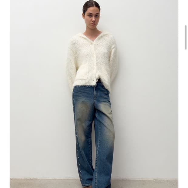 다이애그널 세일러 니트 가디건