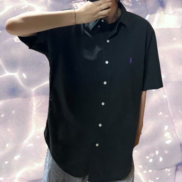 폴로 랄프로렌 반팔 셔츠 블랙 M