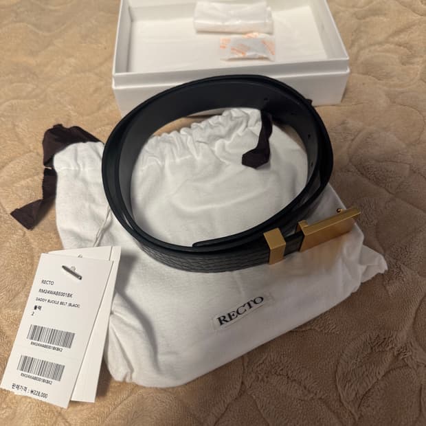 렉토 대디 버클벨트 블랙 2size