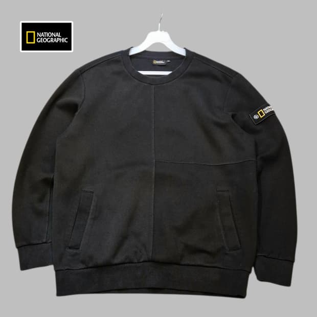2XL 내셔널지오그래픽 블랙 맨투맨 