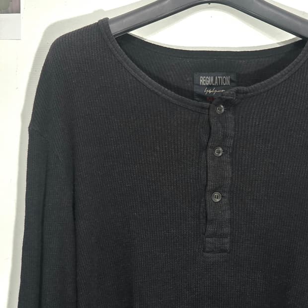 Yohji yamamoto REGULATION wafle sleeve T