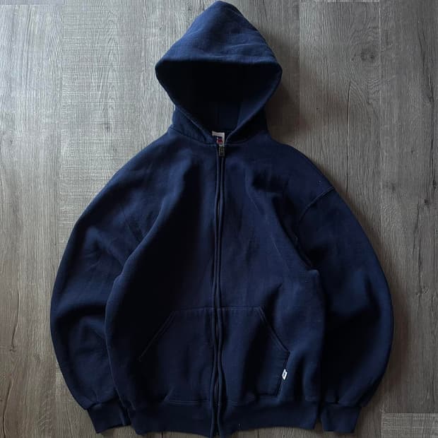 러셀 애슬레틱 빈티지 후드 집업