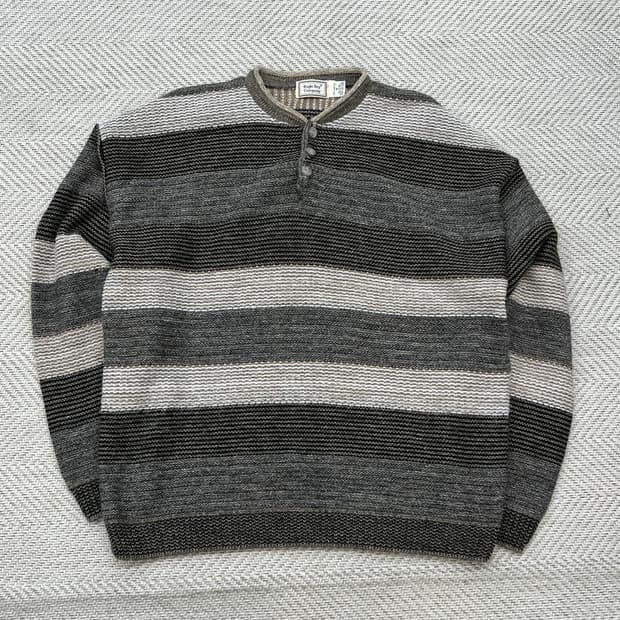 bugle boy company 스트라이프 헨리넥 니트 r2960