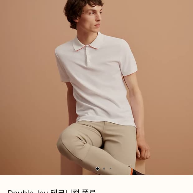 에르메스 / 더블 주 테크니컬 폴로 반팔 카라셔츠 / XL (105)