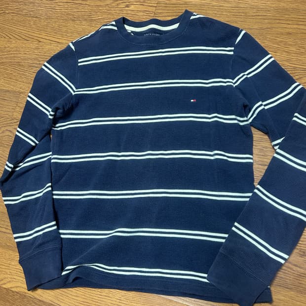 타미힐피거 니트 슬리브 와플티