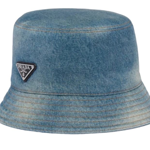 프라다 데님 버킷햇