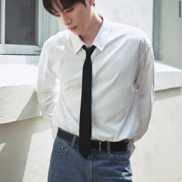 (L) 드로우핏 오버사이즈 히든 미니멀 셔츠 [WHITE] 판매