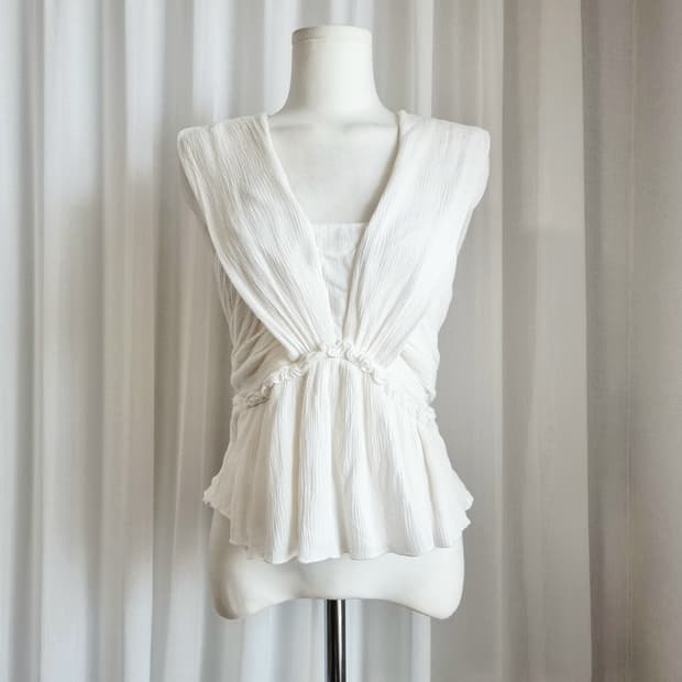 이자벨 마랑 스모킹 셔링 여신 블라우스 (44-55 추천) 상태굿