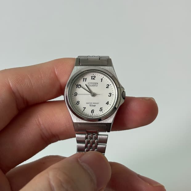 1980s Arabic Index Silver Ladies Quartz