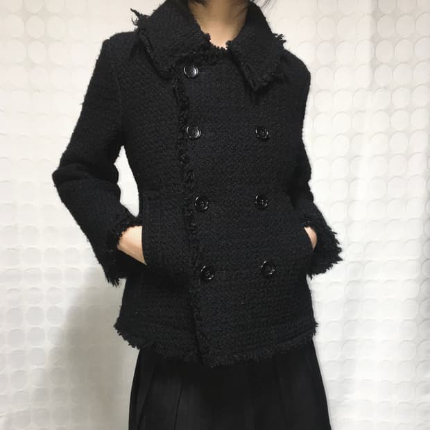 Comme des garçons 울 더블버튼 코트