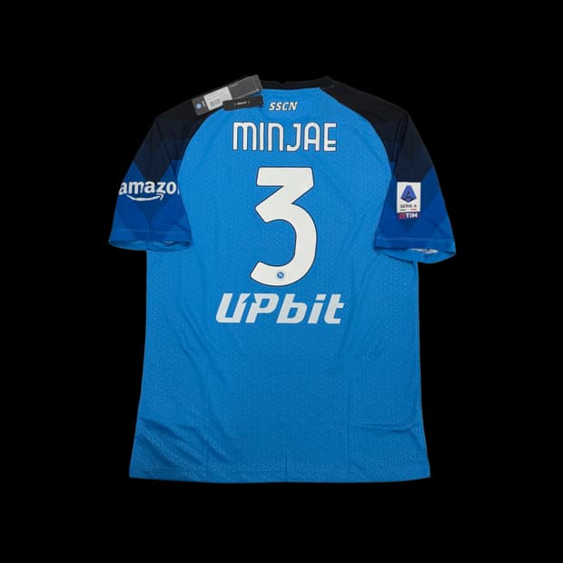 2XL 새상품 EA7 아르마니 나폴리 홈 김민재 어센틱 유니폼 