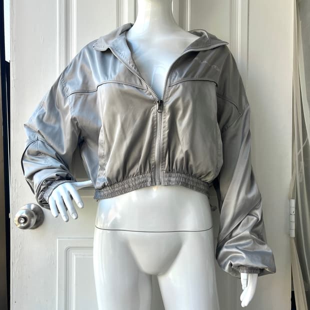Sculptor Jersey 스컬프터 크롭 져지 집업 그레이