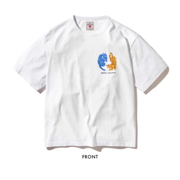 NECK AND NECK HALF SLEEVE TEE-WHITE