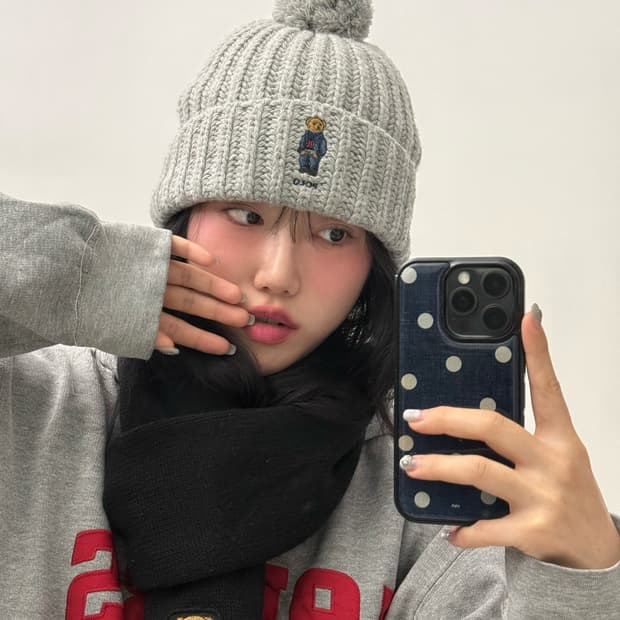 폴로 베어 폼폼 비니