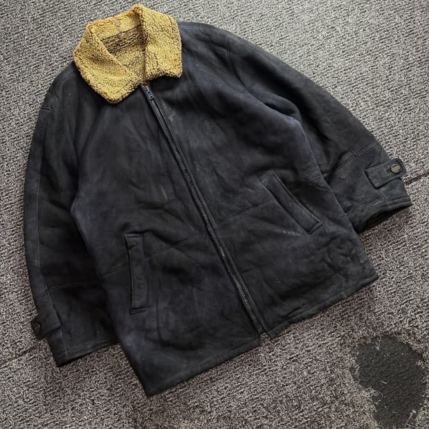 빈티지 아카이브 램스킨 무스탕 자켓 4092
