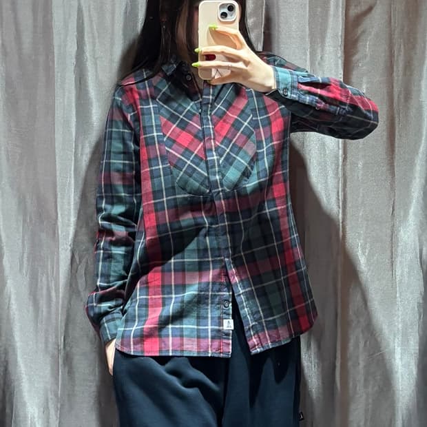 S Barbour 바버 릴렉스 레드그린 체크 셔츠 