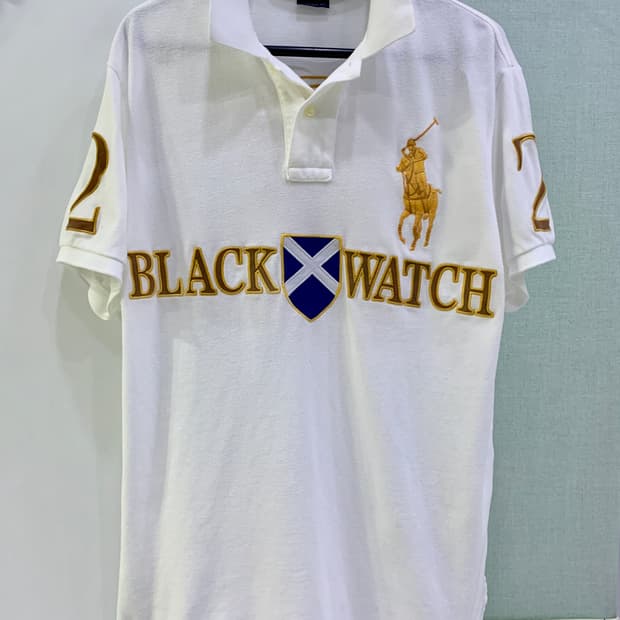 폴로 블랙와치 빅포니 골드브라운