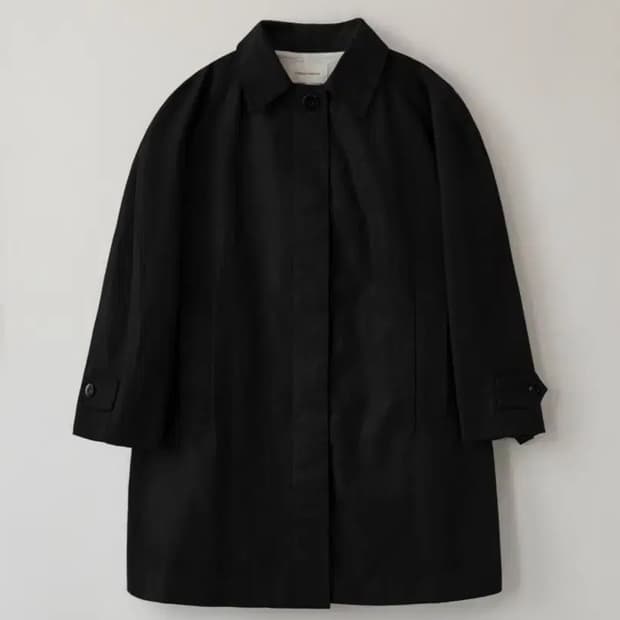 낫띵리튼 Volume waxed cotton trench (Black)