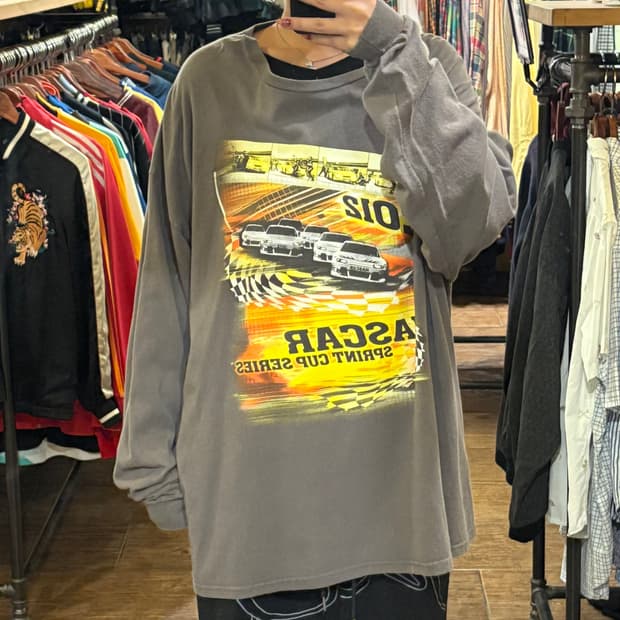 [HI] NASCAR 레이싱 그레픽 롱슬리브 그레이