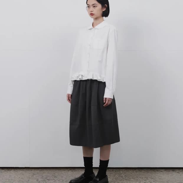 오헤시오 프릴 포켓 블라우스