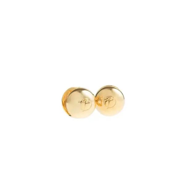 symbol engraved earrings gold