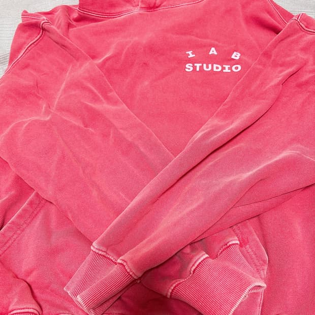 아이앱 스튜디오 피그먼트 코랄 후드 L사이즈