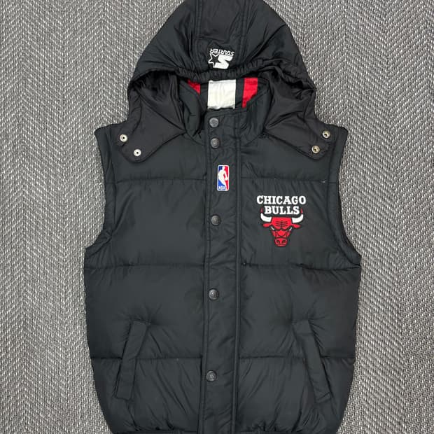 nba x starter 콜라보 조끼패딩 블랙
