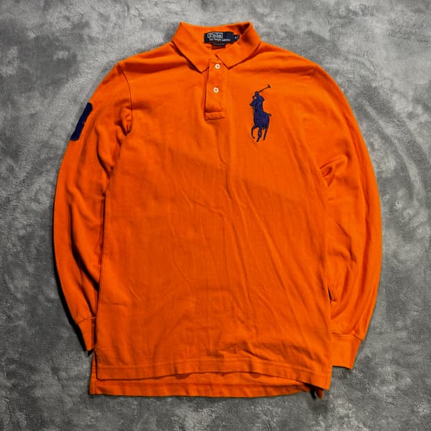 폴로 랄프로렌 빅포니 긴팔 카라티 오렌지