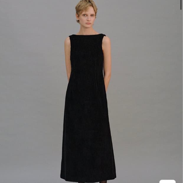르누이 코듀로이 블랙 원피스