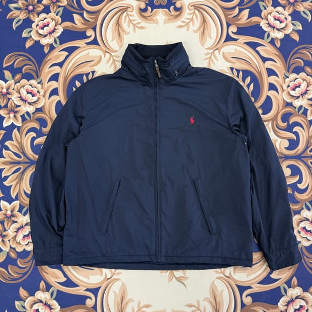 (XL)폴로 랄프로렌 우븐 페리 자켓(네이비,남빨)