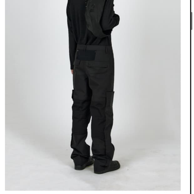 Mpa multi panel cargo pants black s