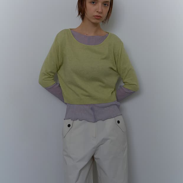 언레스 unless 니트 반팔