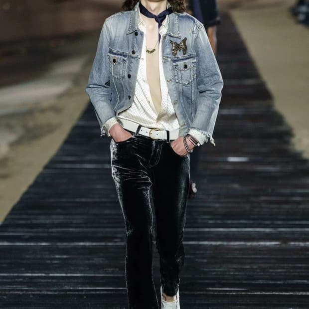 [BTS 지민님 착용] 생로랑 20ss 스터드 실크 셔츠