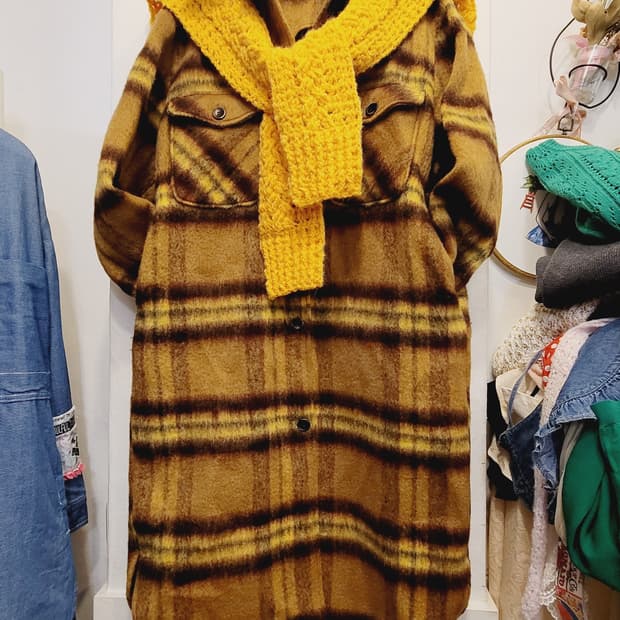 베네통 펠트울 셔츠코트.