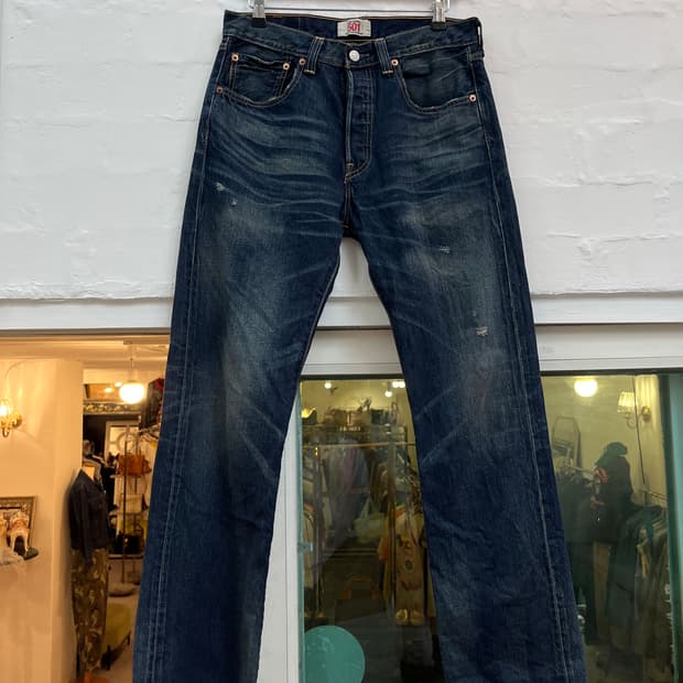 Levis 501 워싱 데님 팬츠 31/32