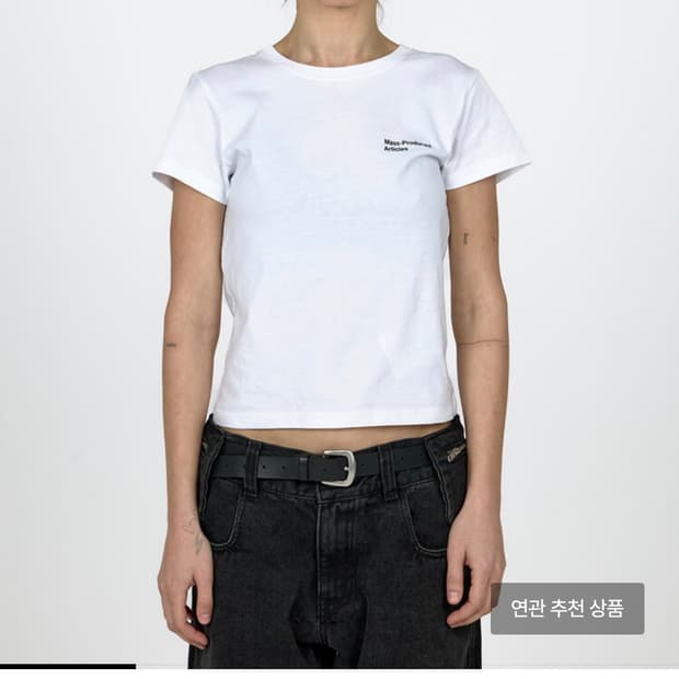 플라스틱 프로덕트 반팔 여성 화이트 L